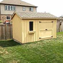 8 x 12 high board and batten with double doors.
